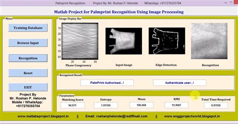 Palmprint Recognition Matlab Code
