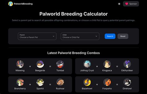 Palworld Breed Chart