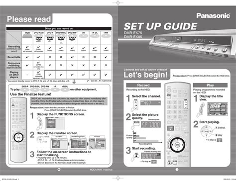 Full Download Panasonic Dmr Ex75 Service Manual File Type Pdf 