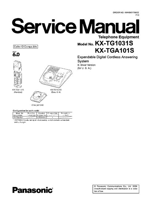 Full Download Panasonic Kx Tg1031S User Guide 