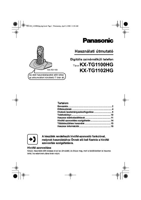 Read Online Panasonic Kx Tga110Cx Manual Download 