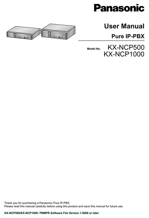 Read Online Panasonic Ncp500 User Guide 