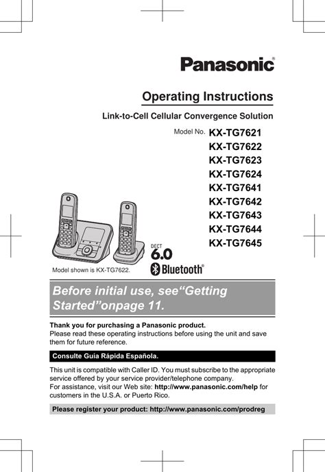 Read Online Panasonic Owner Manual 