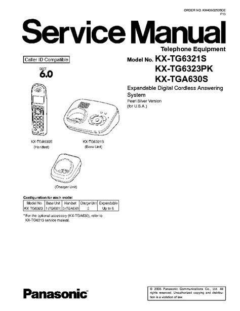 Read Online Panasonic Phone Model No Kx Tg6321Cs Manual Support 