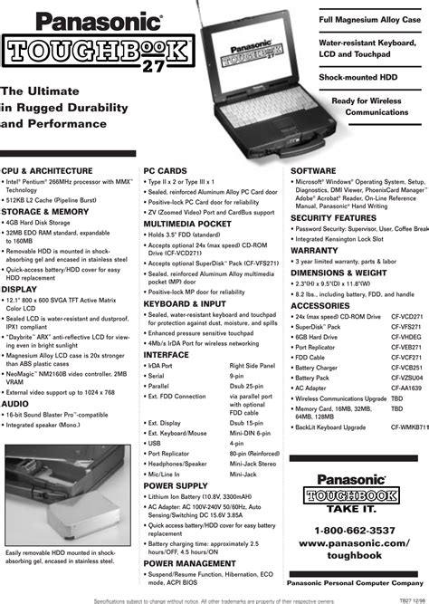 Full Download Panasonic Toughbook User Guide 