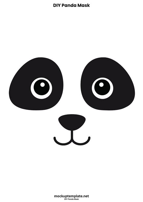 Panda Bear Face Template