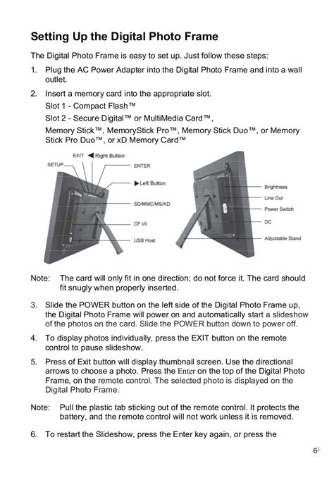 Read Online Pandigital Digital Photo Frame Instruction Manual 