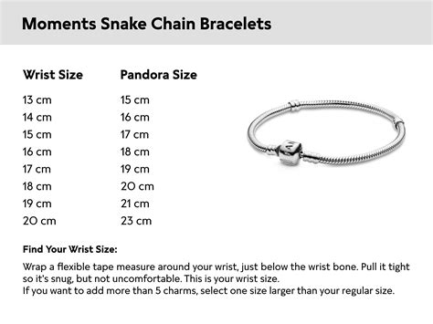 Pandora Size Guide
