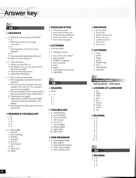 Panorama 3rd Edition Workbook Answer Key