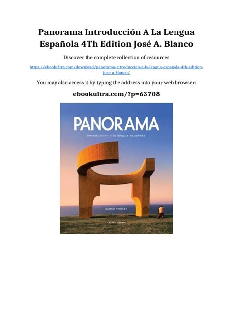 Panorama 4th Edition Blanco