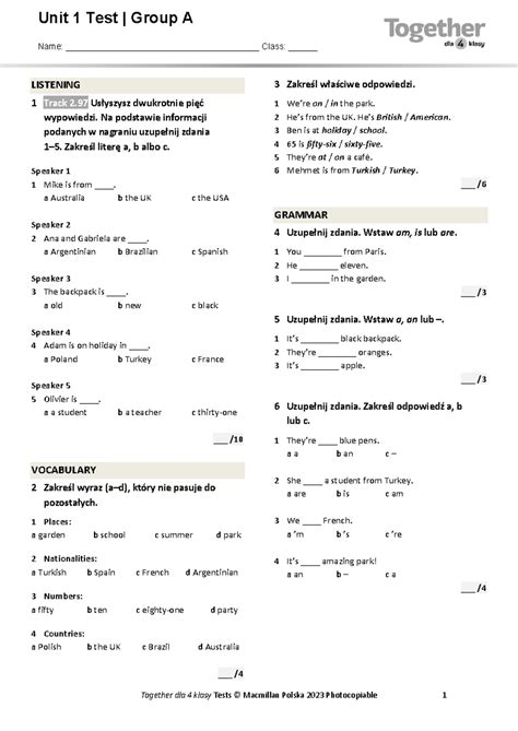 panorama unit 1 a test