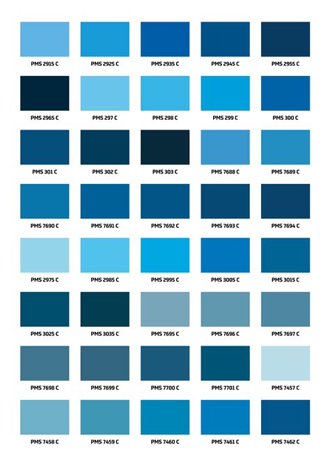 pantone blue colors