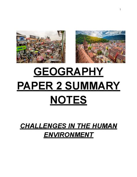 Paper 2 Geography