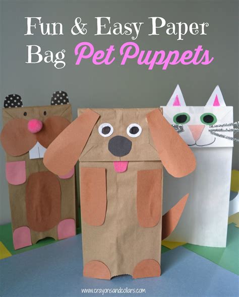 Paper Bag Crafts For Kids Puppy Puppet Crafts Paper Bag Puppy Puppet - Paper Bag Puppy Puppet