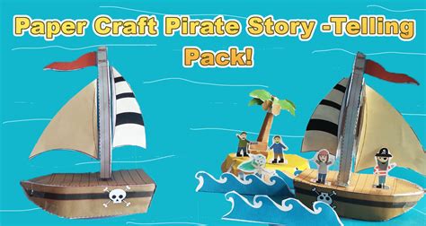 Paper Craft Pirate Story Telling Pack Imagine Forest Pirate Writing Prompts - Pirate Writing Prompts