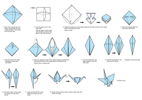 paper crane step by step instructions