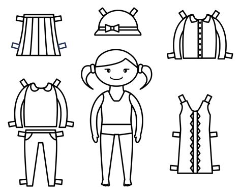 Paper Doll Black And White Pinterest Paper Doll Printable Black And White - Paper Doll Printable Black And White