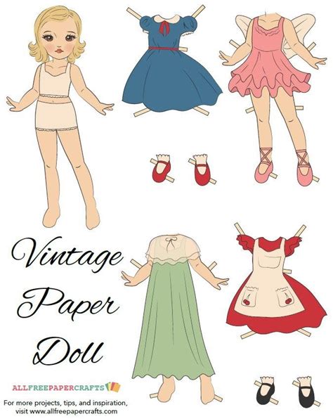 Paper Dolls Allfreepapercrafts Com Old Fashioned Paper Dolls Printable - Old Fashioned Paper Dolls Printable
