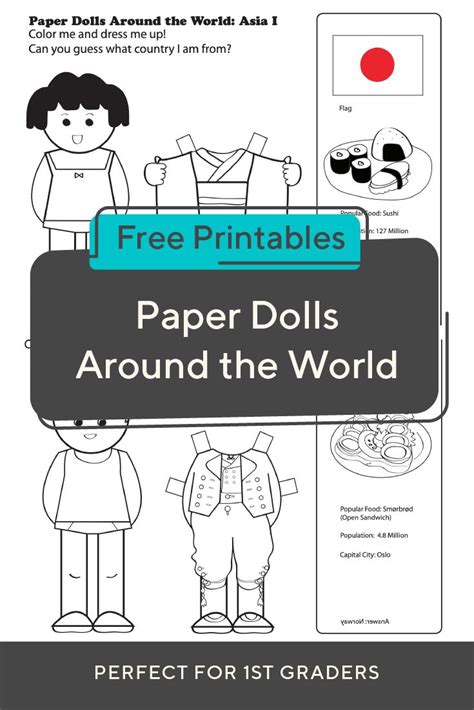 Paper Dolls Around The World Printables   2 Free Paper Dolls Printable For Kids - Paper Dolls Around The World Printables