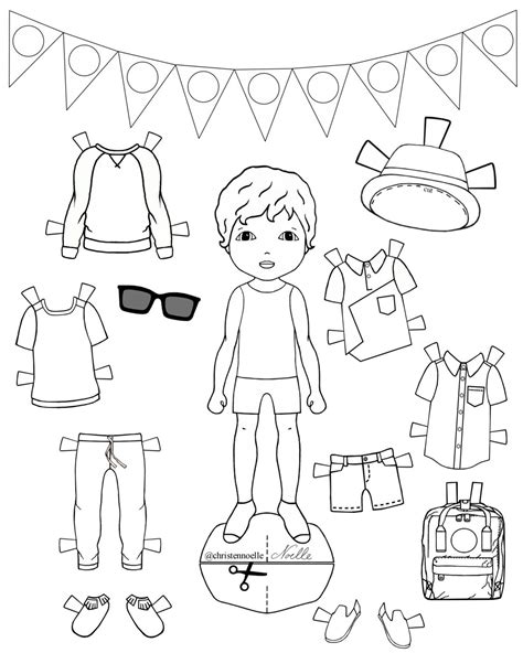 Paper Dolls Black And White Etsy Paper Doll Printable Black And White - Paper Doll Printable Black And White