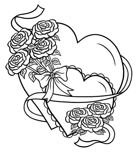 Paper Flower Heart Coloring Page Color With Jade Coloring Pages Of Hearts And Flowers - Coloring Pages Of Hearts And Flowers