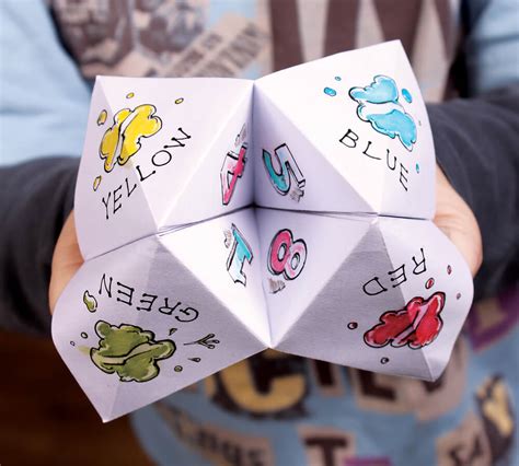 Paper Fortune Tellers!: 30 Fun “ Color In” Fortune Teller Origami Cootie Catchers!