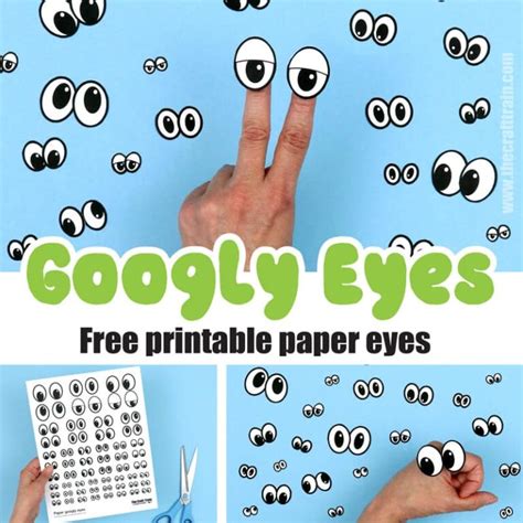Paper Googly Eyes The Craft Train Cut Out Eyes Printable - Cut Out Eyes Printable