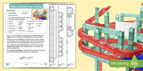 Paper Marble Run Template
