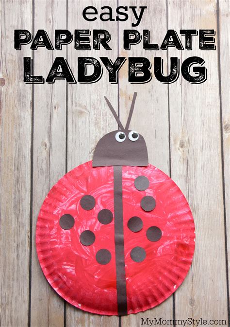 Paper Plate Ladybugs Craft Crafts By Amanda Ladybug Pattern For Preschool - Ladybug Pattern For Preschool