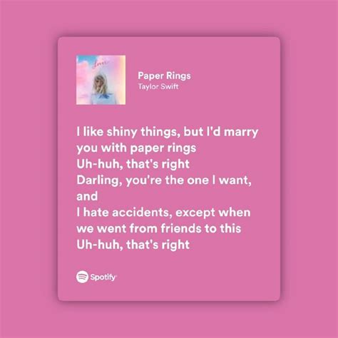 Paper Rings Lyrics