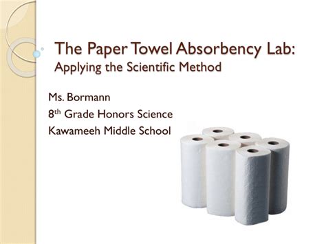 Paper Towel Absorbency Experiment Study Com Paper Towel Science Experiment - Paper Towel Science Experiment