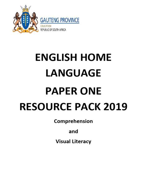 Download Paper 1 Comprehension Language And Visual Literacy 