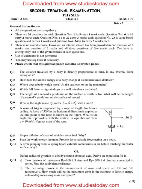 Read Paper 1 Physics Grade 11 June Exam 