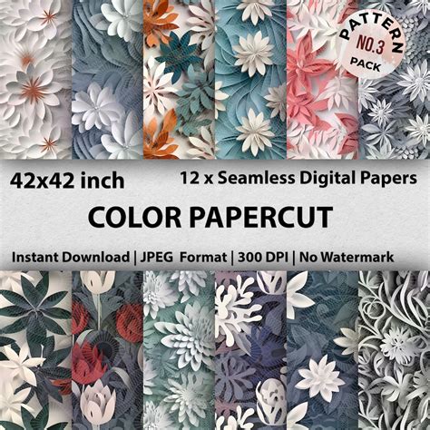 Download Paper 3D Flower Patterns 