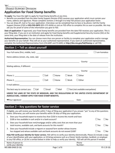 Full Download Paper Application For Food Stamps 