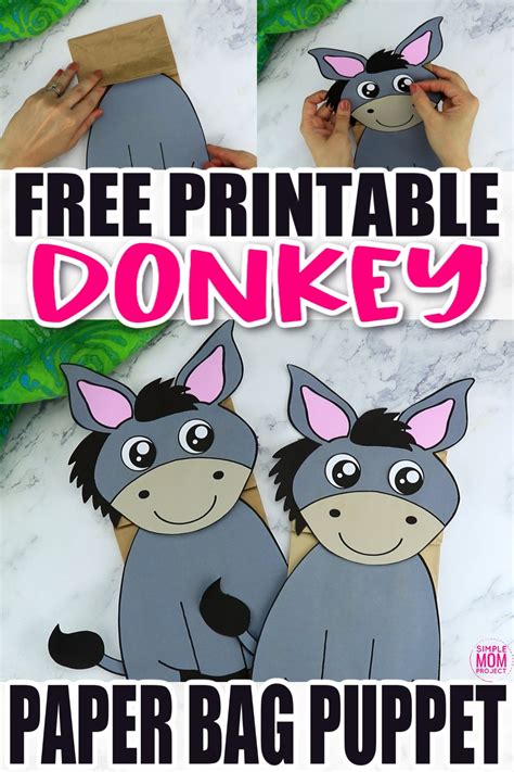 Full Download Paper Bag Donkey Puppet Template 