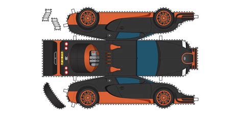 Download Paper Craft Templates Bugatti Veyron 