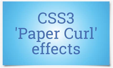 Full Download Paper Curl Css3 