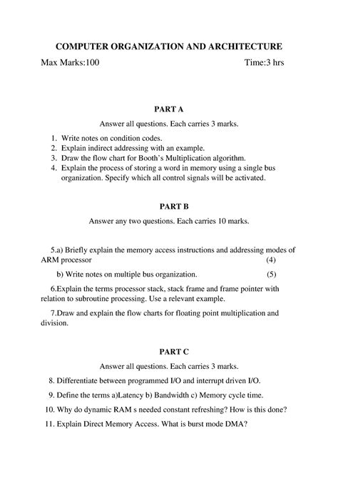 Read Paper Name Computer Organization And Architecture 