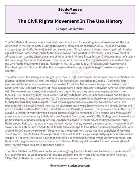 Download Paper On Civil Rights Movement 