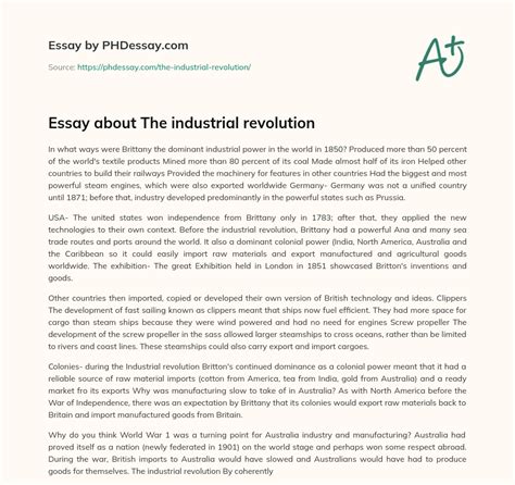 Download Paper On The Industrial Revolution 