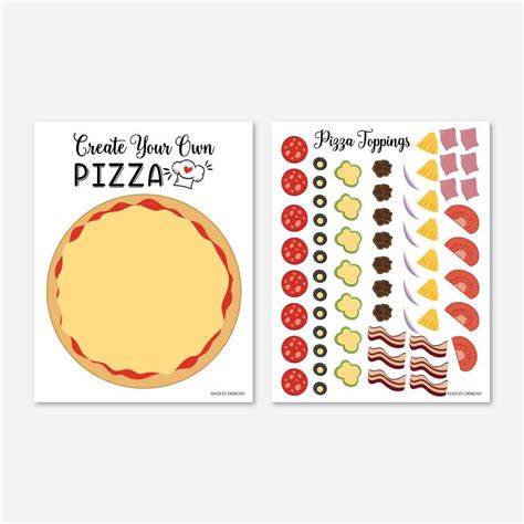 Read Paper Pizza Toppings Template 