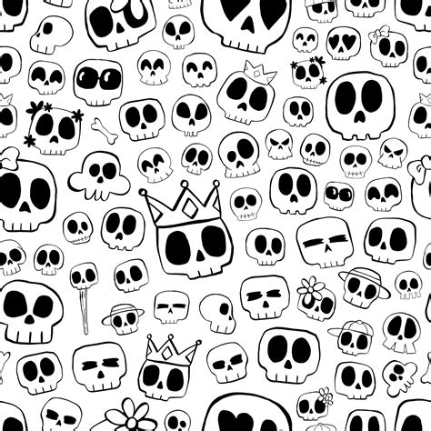 Read Online Paper Skull Pattern 