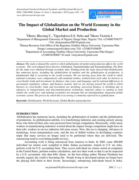 Read Papers On Globalization 