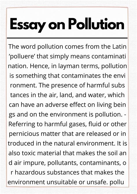 Read Online Papers On Pollution 