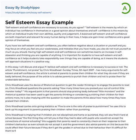 Full Download Papers On Self Esteem 