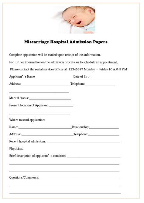 Read Paperwork From Hospital For Miscarriage 
