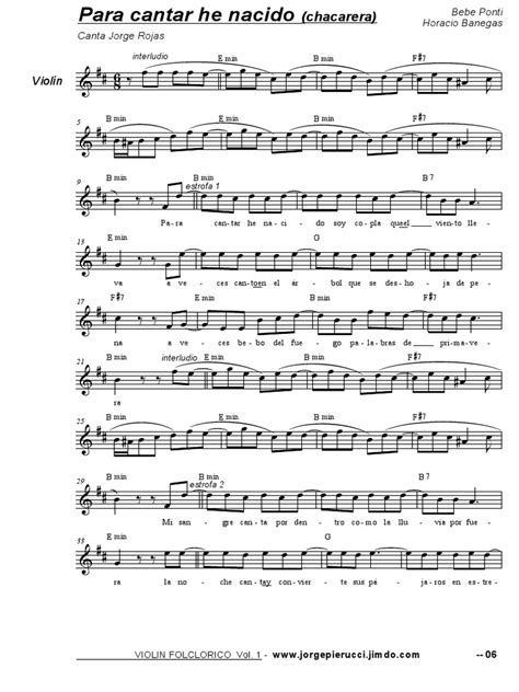 Para Cantar He Nacido Letra