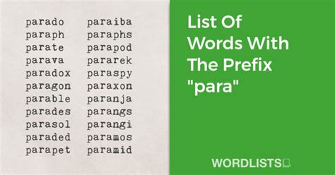 Para Meaning Prefix