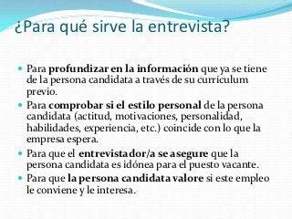 Para Que Sirve Una Entrevista